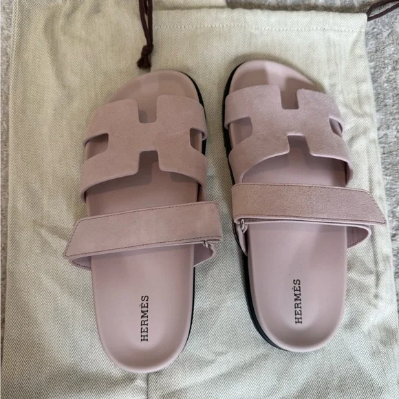 Hermès Chypre Sandal in Rose Porcelaine - NWT - size 38.5 - Picture 4 of 4